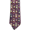 Restaurant Tie: Grape Wine Bottle